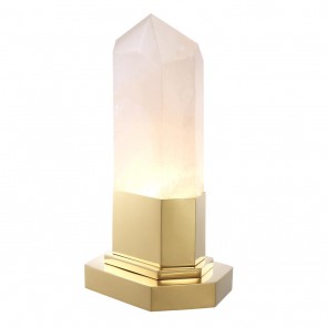 Stolné svietidlo Rock Crystal gold finish