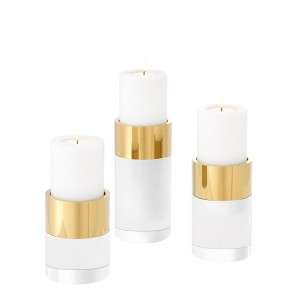 Svietnik Sierra gold finish set of 3