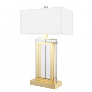 Stolné svietidlo Arlington Crystal gold finish incl whit