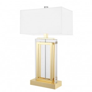 Stolné svietidlo Arlington Crystal gold finish incl whit