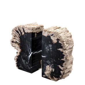 Zarážka do knižnice Opia petrified wood set of 2