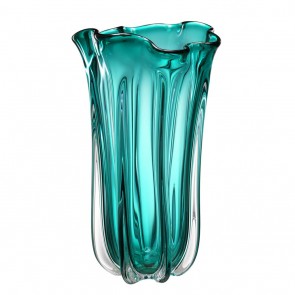 Váza Vagabond turquoise glass