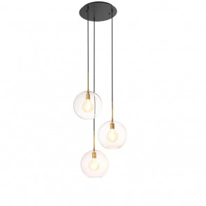 Luster Tango 3 light antique brass finish