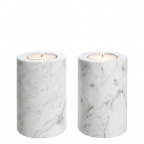 Svietnik Tobor S white marble set of 2