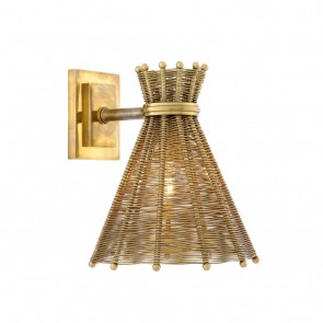 Nástenné svietidlo Kon Tiki vintage brass finish
