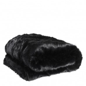 Prehoz Alaska faux fur black 145 x 170 cm