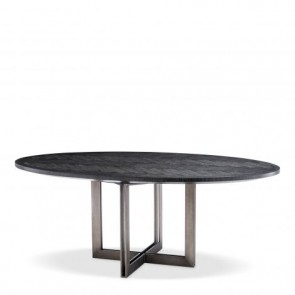 Jedálenský stôl Melchior oválny, charcoal dubová dýha 
