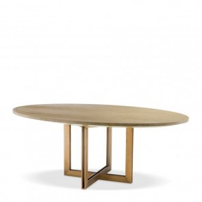 Jedálenský stôl Melchior oválny, dubová dýha 