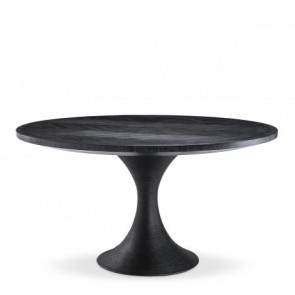 Jedálenský stôl Melchior okrúhly charcoal dubová dýha 