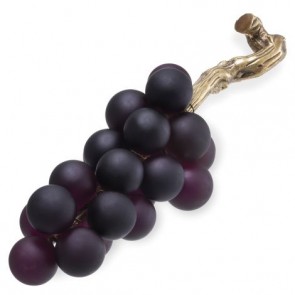Dekorácia French Grapes bordová vintage mosadz