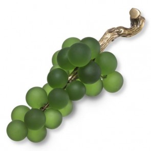Dekorácia French Grapes zelená vintage mosadz