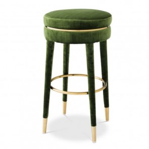 Barová stolička Parisian zelený zamat 