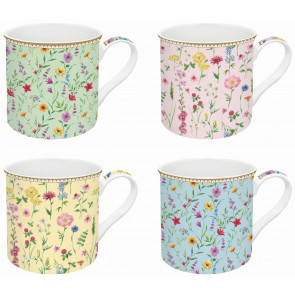 Hrnček porcelánový, set 4ks 260ml, krabička, Coffee Mania Spring Flower