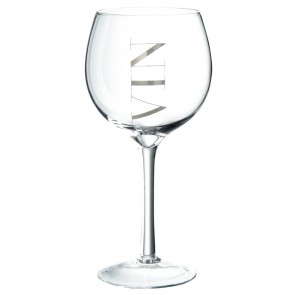 Set VIN 6 ks pohárov na biele víno so strieborným nápisom