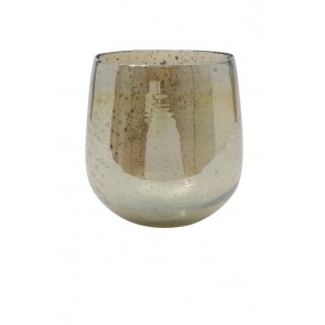 Váza Ø22x24 cm WADI glass stone finish amber