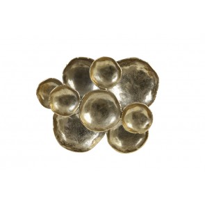 Nástenný ornament 53x43x10 cm LAMABO raw gold