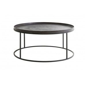 Kávový stolík Ø89x42 cm SERENA dark bronze+matt black