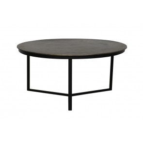 Kávový stolík Ø85x40 cm RETIRO raw antiq. bronze-matt black