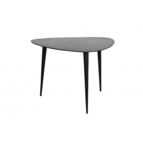 Bočný stolík 65x65x45 cm CHASEY wood matt black-black