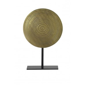 Ornament na podstavci Ø25x38 cm SASIM ant bronze spiral-matt blac