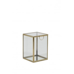 Box deko 12x12x17 cm MIRINA gold-Zrkadlo