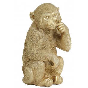 Ornament 16,5x15x30 cm MONKEY gold