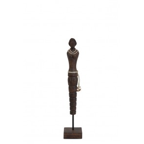 Ornament na podstavci 9x9x50 cm AIZZA wood black