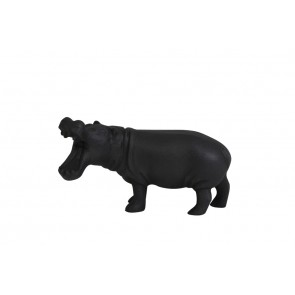 Ornament 24x9,5x14 cm HIPPO black