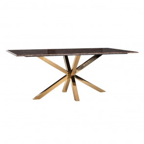 Jedálenský stôl Conrad, imitácia hnedého mramoru