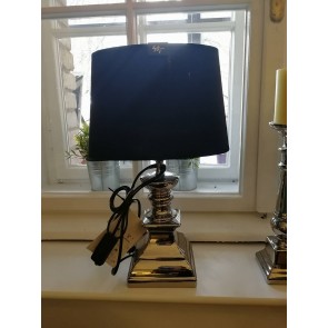 Lampa stolná strieborná glamour, 38x20x20 cm