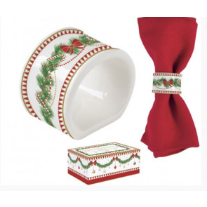 Vianočné obruče na obrúsky Magie de Noel, set 4 ks, priemer 4,5 cm