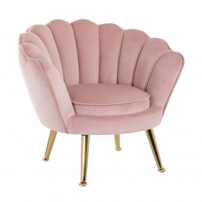 Detská stolička Charly ružový zamat / zlatá