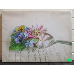 Potlač na plátno kvety, 34x46 cm