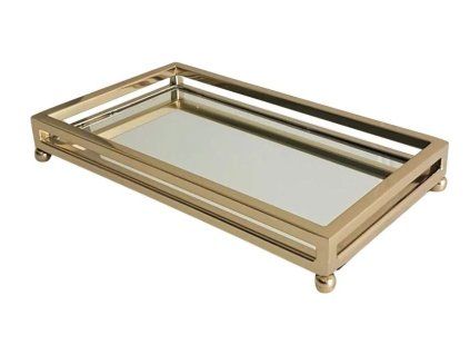 tray rect gold